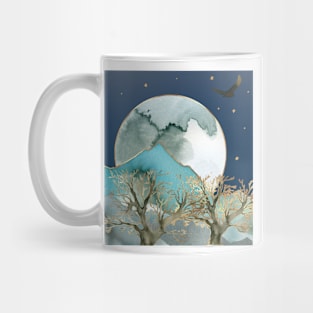 Full Moon and Mountains Mug